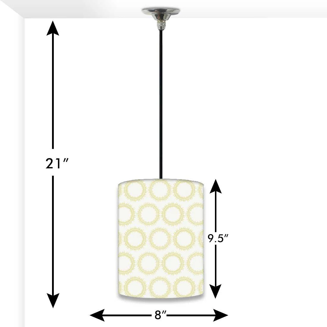 Trendy Modern Hanging Pendant Lamp - Yellow Circle - Image 2