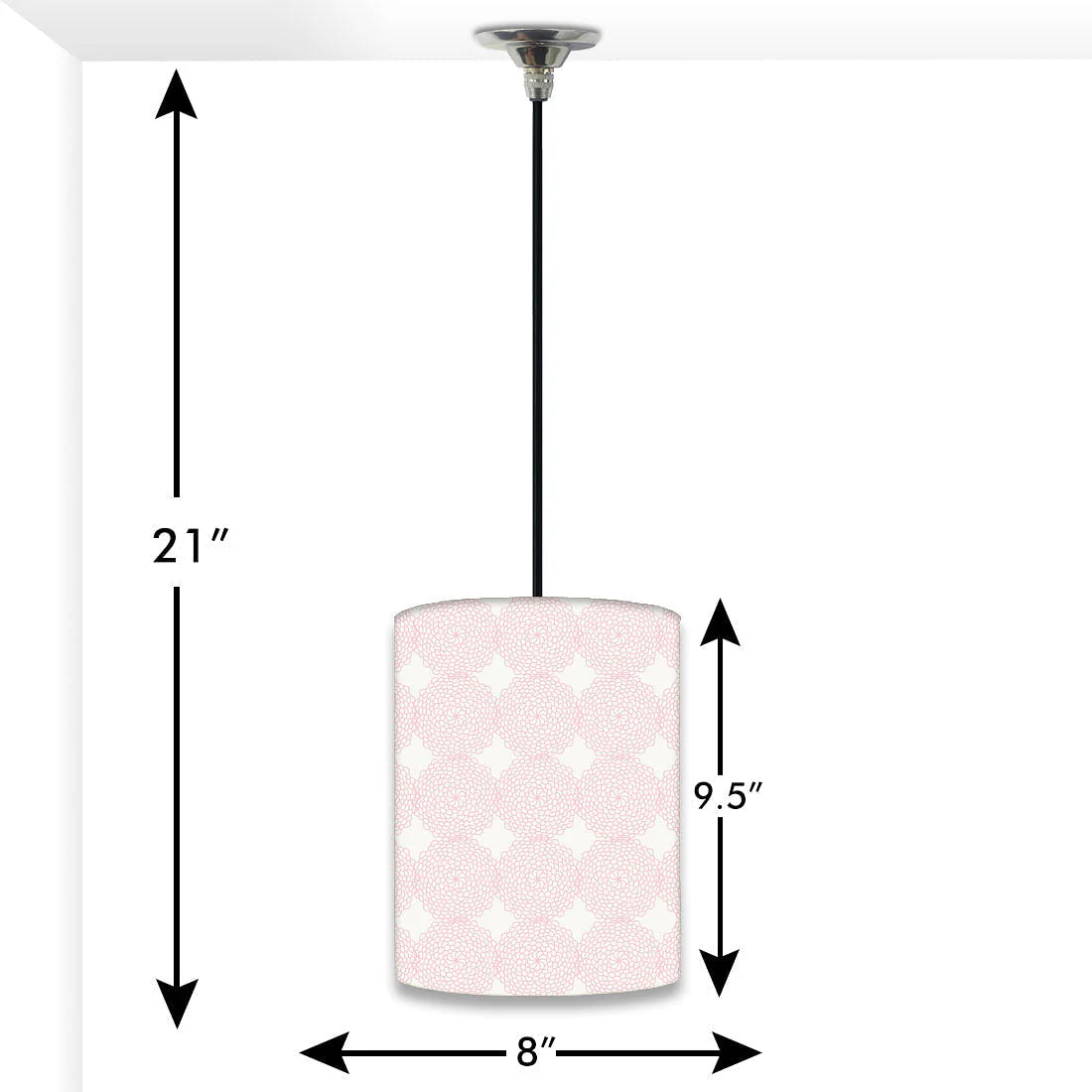 New Outdoor Hanging Pendant Lamp - Pink Geometrical Flower - Image 2