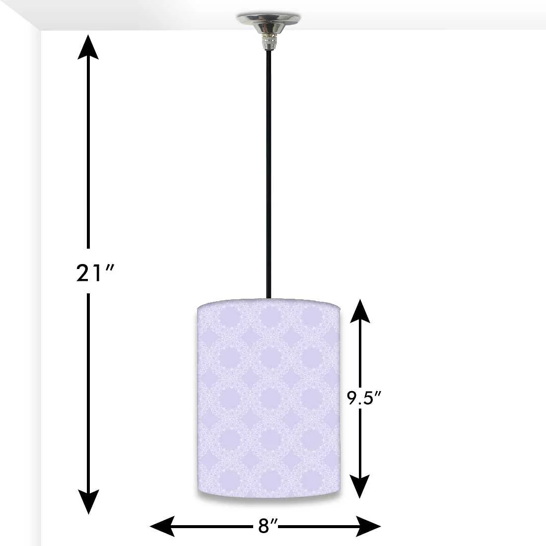 Cool Hanging Pendant Lamp - Purple Geometric Flower - Image 2