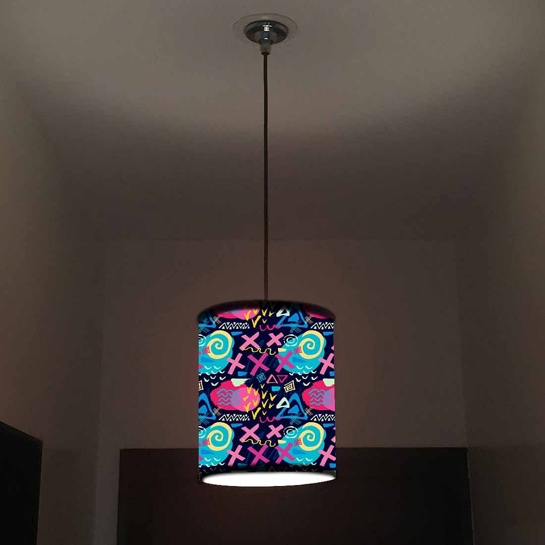 Ceiling Hanging Pendant Lamp Shade - Trendy Colorful Pattern - Image 2