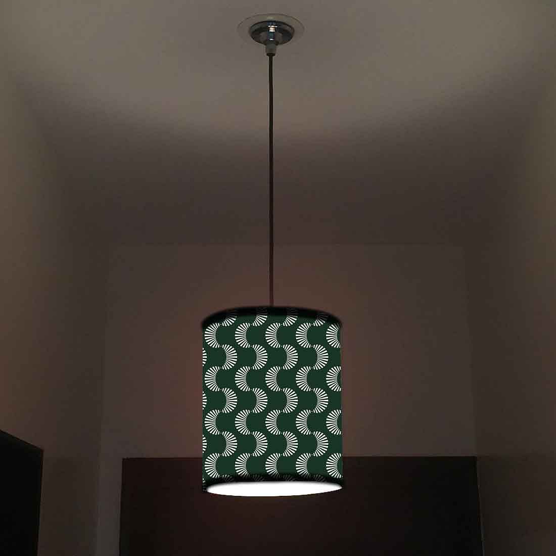Ceiling Hanging Pendant Lamp Shade - Dark Green Retro - Image 2