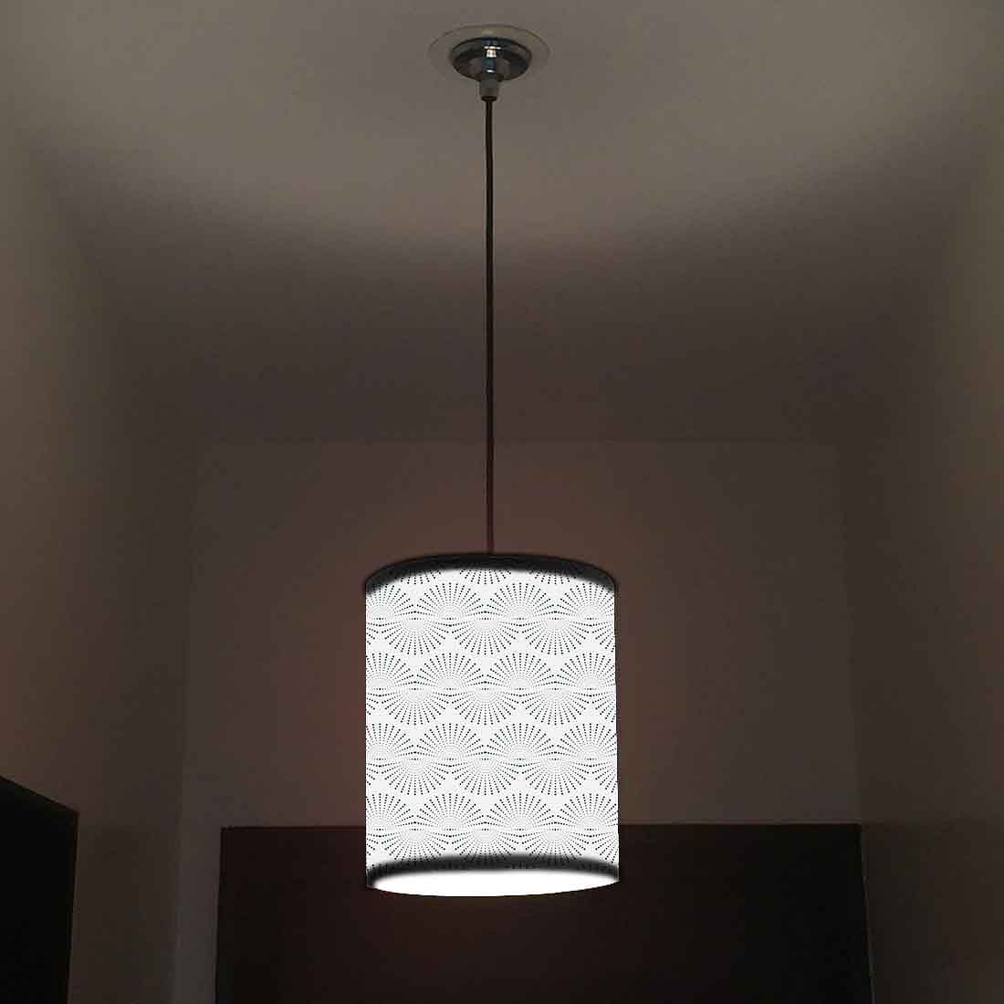 Ceiling Hanging Pendant Lamp Shade - Retro Grey Pattern - Image 2