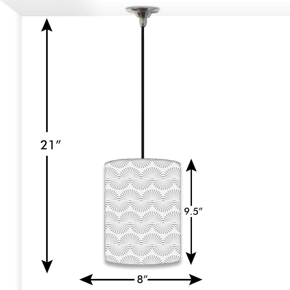 Ceiling Hanging Pendant Lamp Shade - Retro Grey Pattern - Image 3