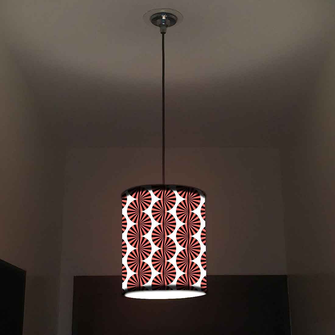 Ceiling Hanging Pendant Lamp Shade - Brown Retro Art - Image 2