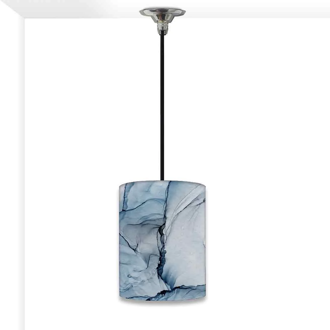 Ceiling Hanging Pendant Lamp Shade - Gray Ink Watercolor