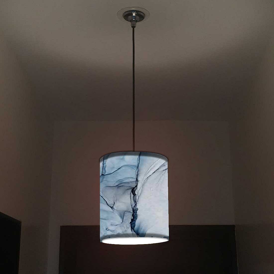 Ceiling Hanging Pendant Lamp Shade - Gray Ink Watercolor - Image 2