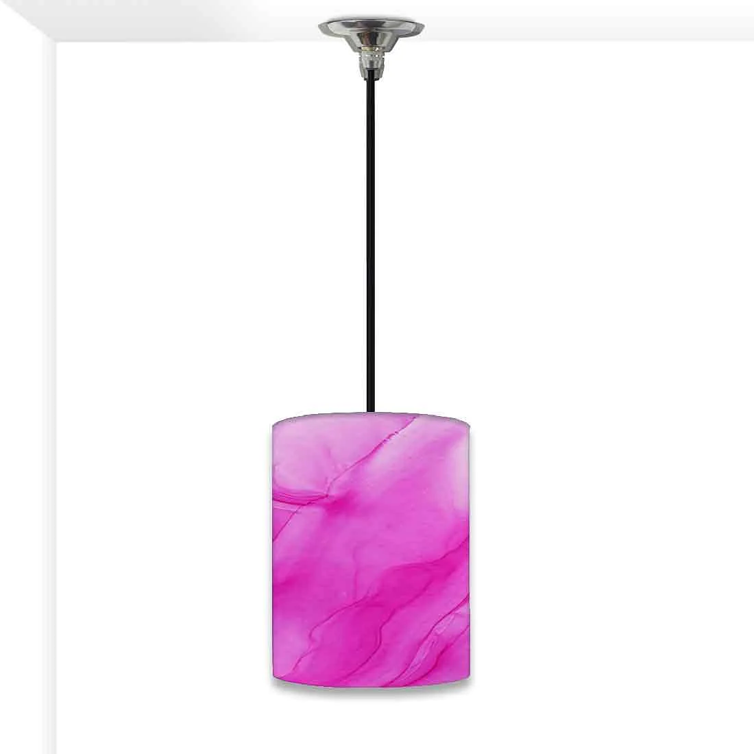 Ceiling Hanging Pendant Lamp Shade - Pink Ink Watercolor