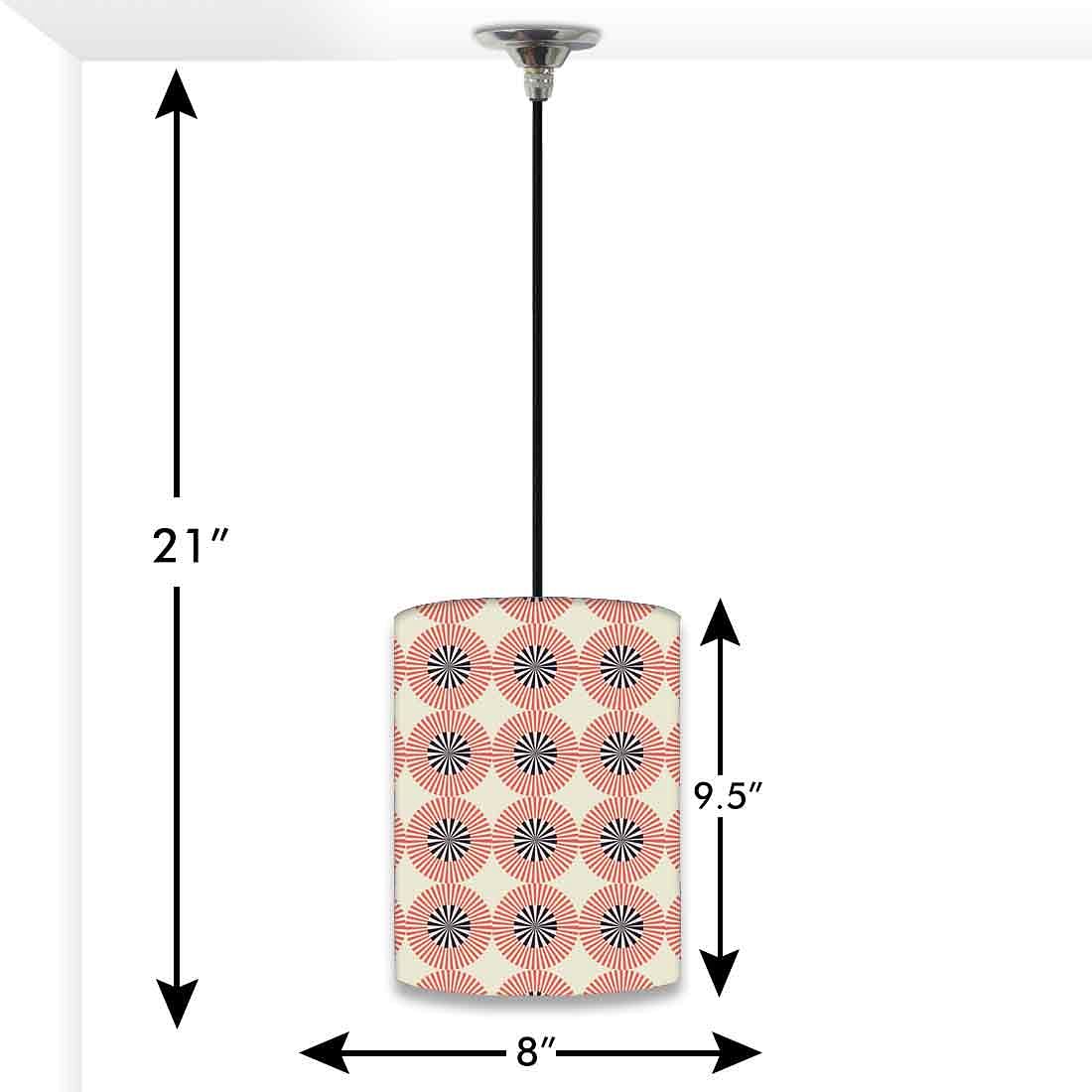 Ceiling Hanging Pendant Lamp Shade - Retro Circle Pattern - Image 3