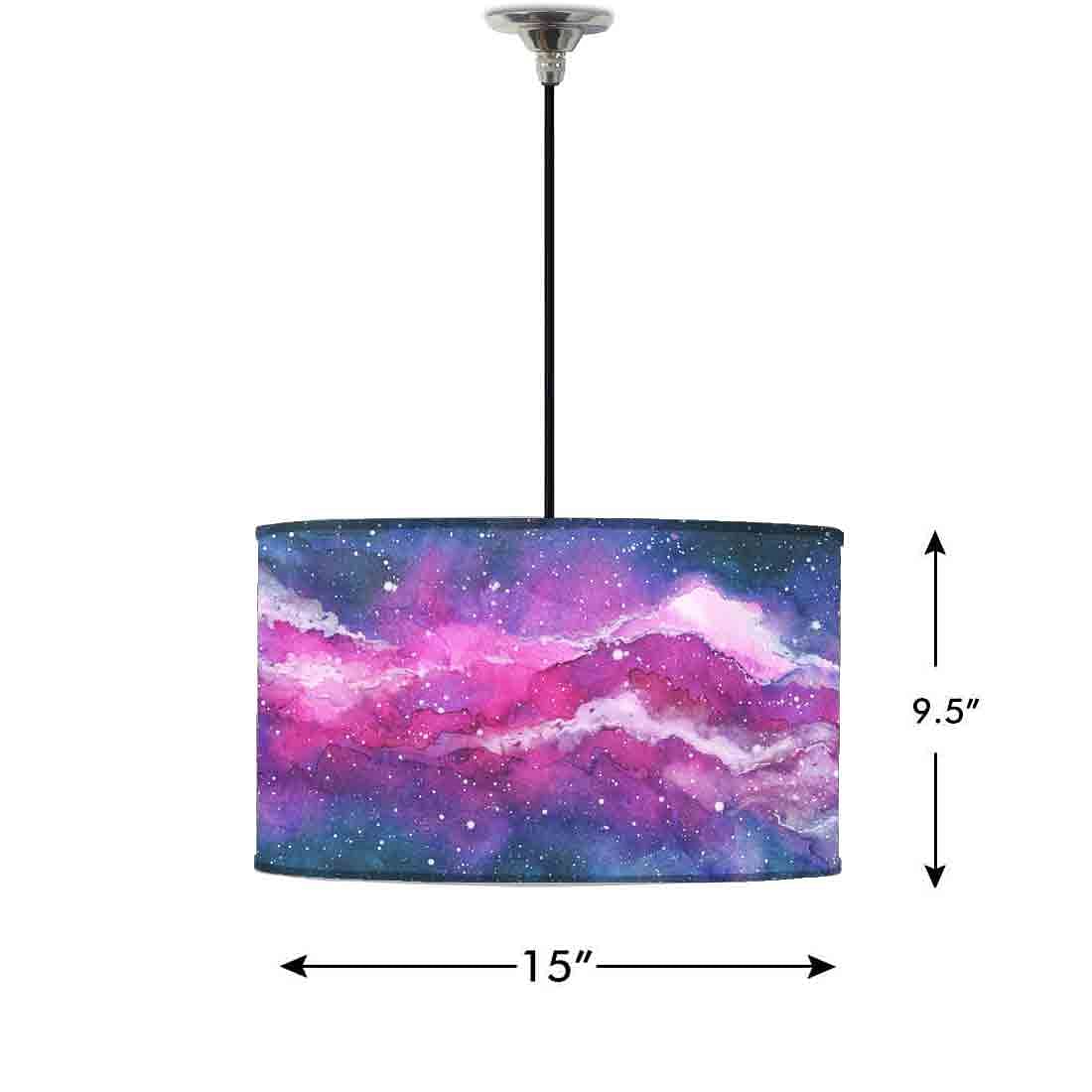 Ceiling Large Pendant Lighting Drum - Watercolor 0123 - Image 3