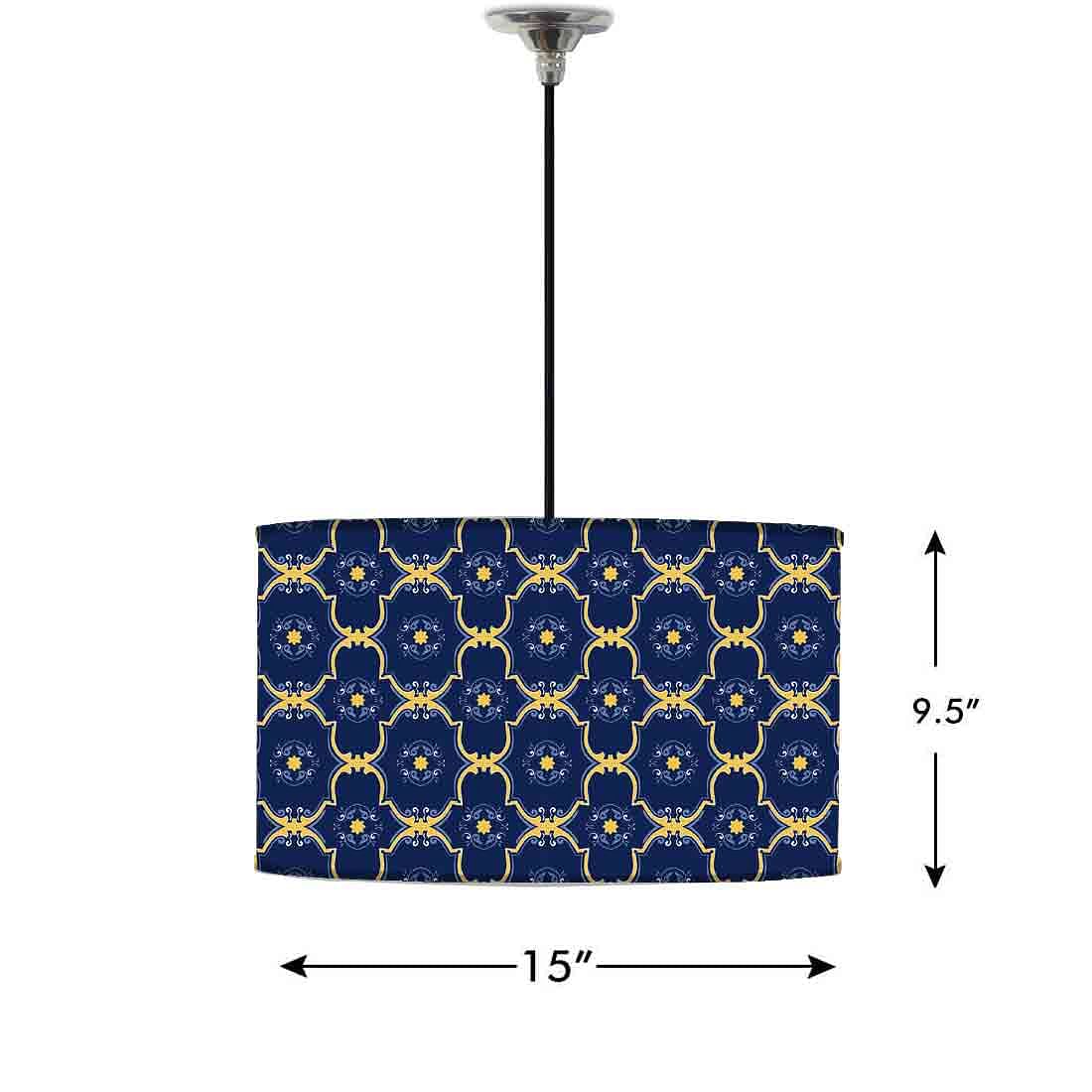 Ceiling Lamp Hanging Drum Lampshade - Spanish Pattern - Image 2