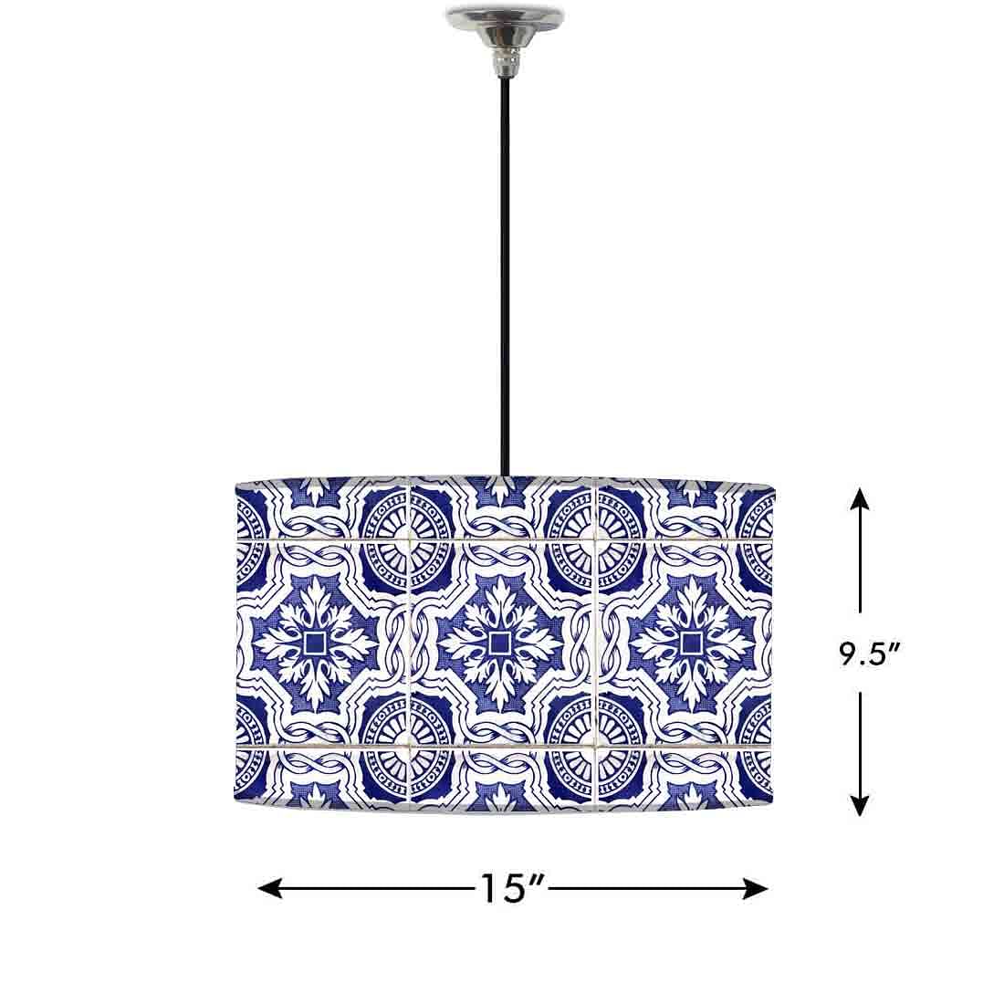 Ceiling Lamp Hanging Drum Lampshade - Morocco Mosaic - Image 2