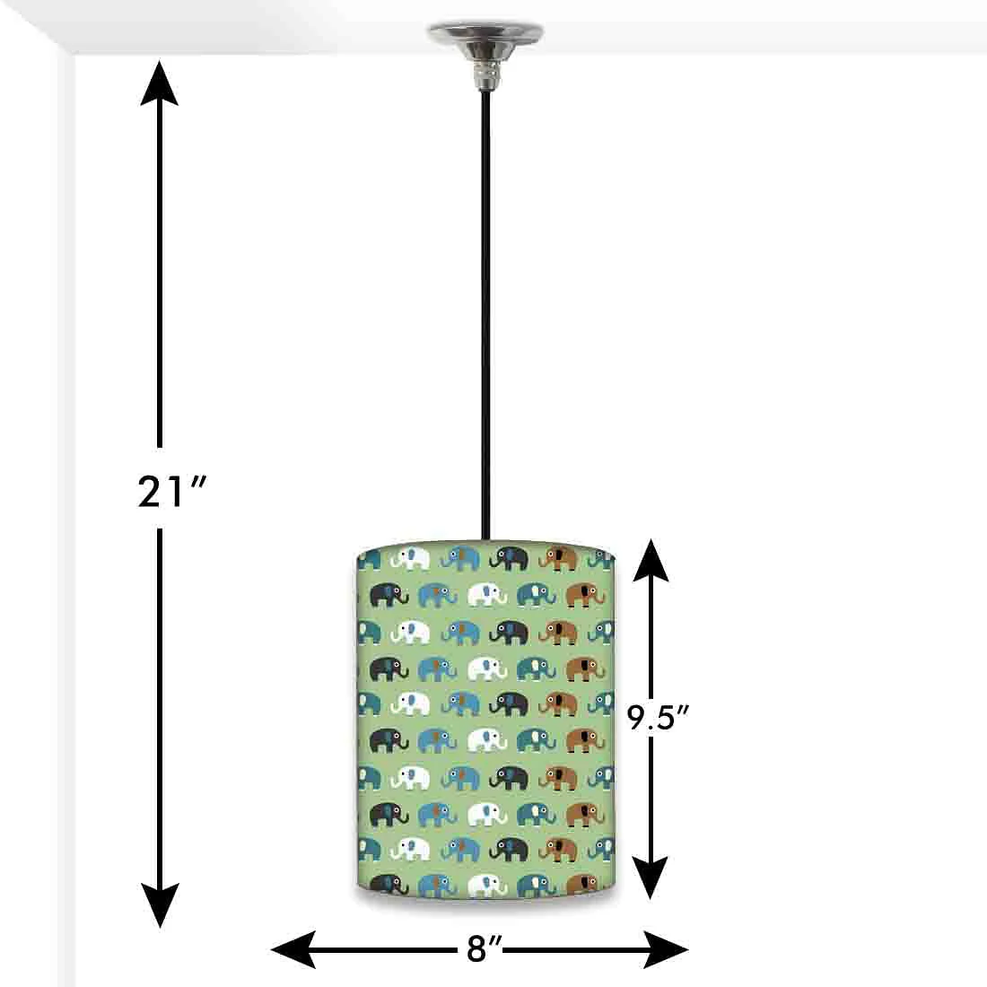 Beautiful Hanging Pendant Lamp - Elephants Everywhere - Image 2