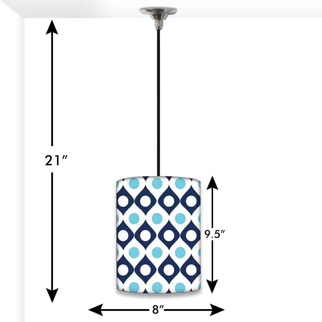 Beautiful Ceiling Pendant Lamp - Shades Of Blue Retro - Image 2