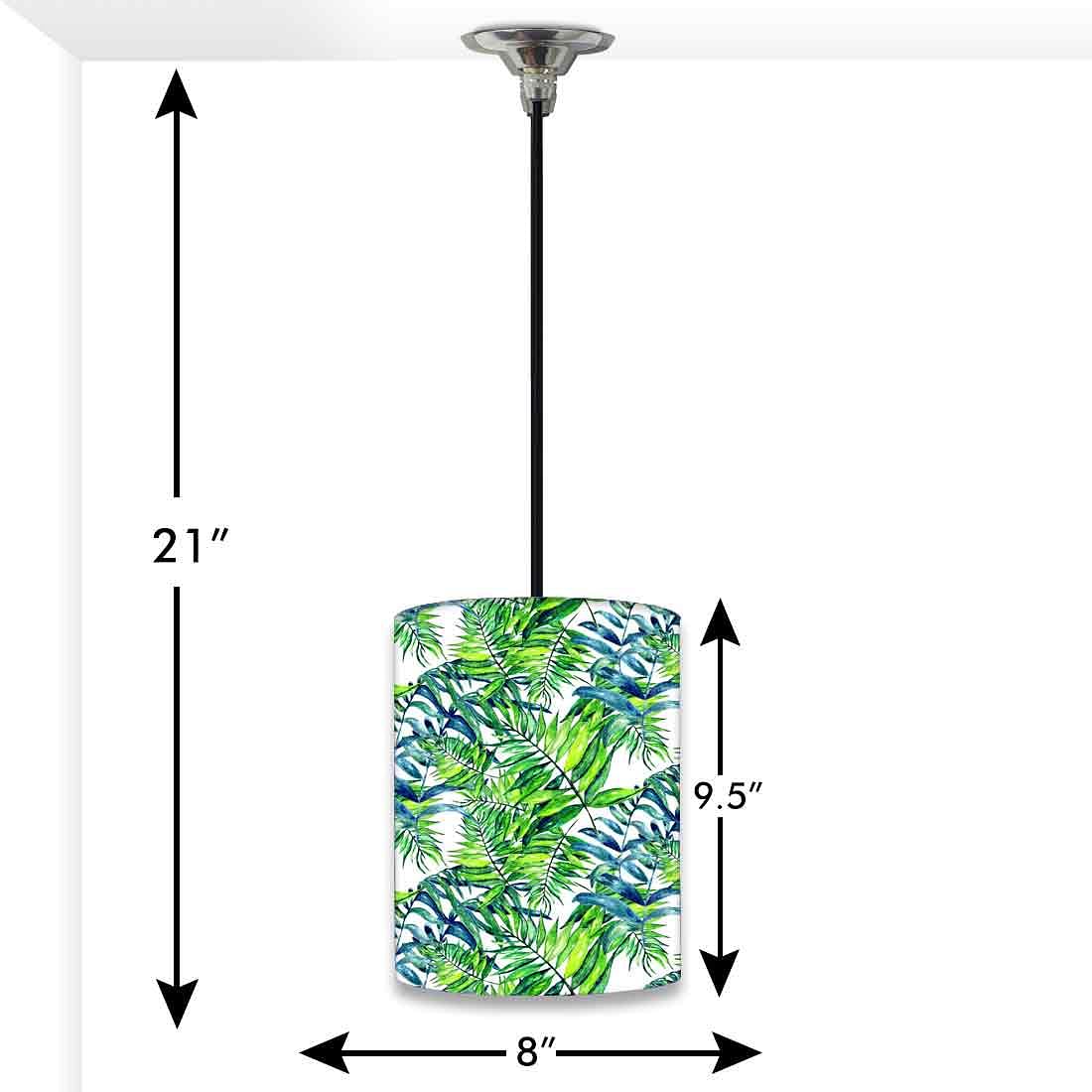 Ceiling Hanging Pendant Lamp Shade - Green Leaf - Image 3
