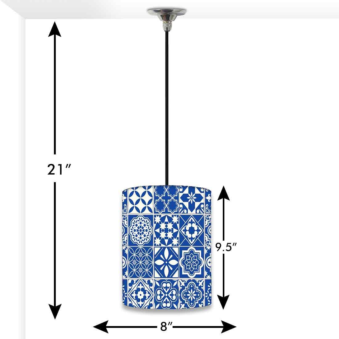 Ceiling Hanging Pendant Lamp Shade - Tiles Of Seville - Image 3