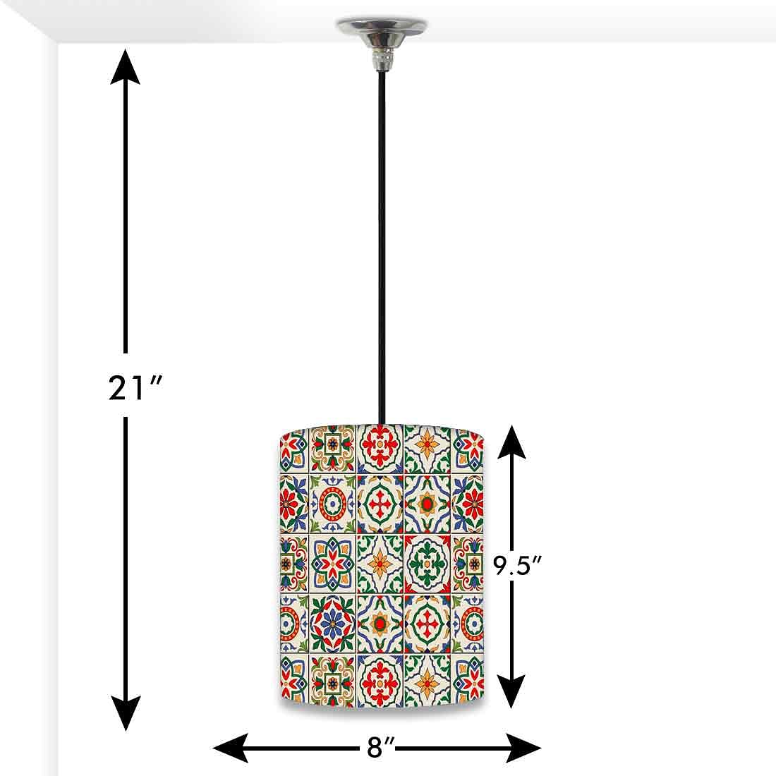 Ceiling Hanging Pendant Lamp Shade - Talavera Mexican Style - Image 3