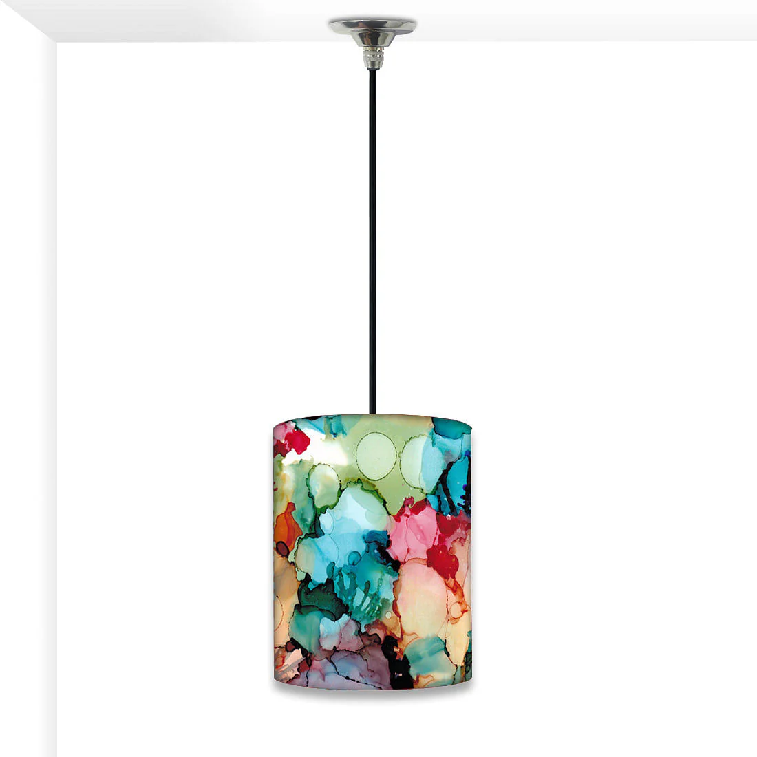 Pendant Lamp for Passage - Alcohol Ink Styled
