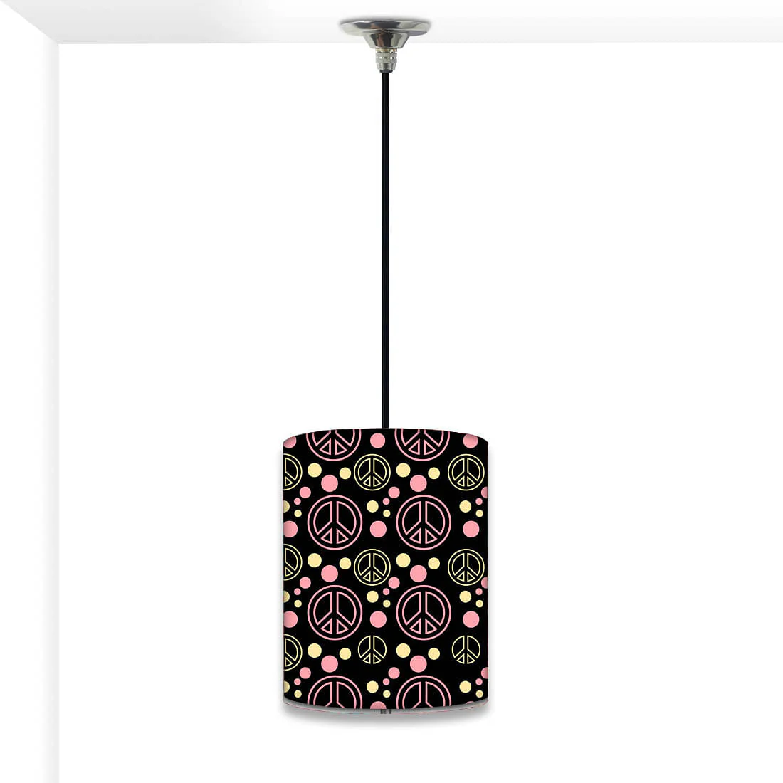 Designer Black Ceiling Pendant Lamp - Peace