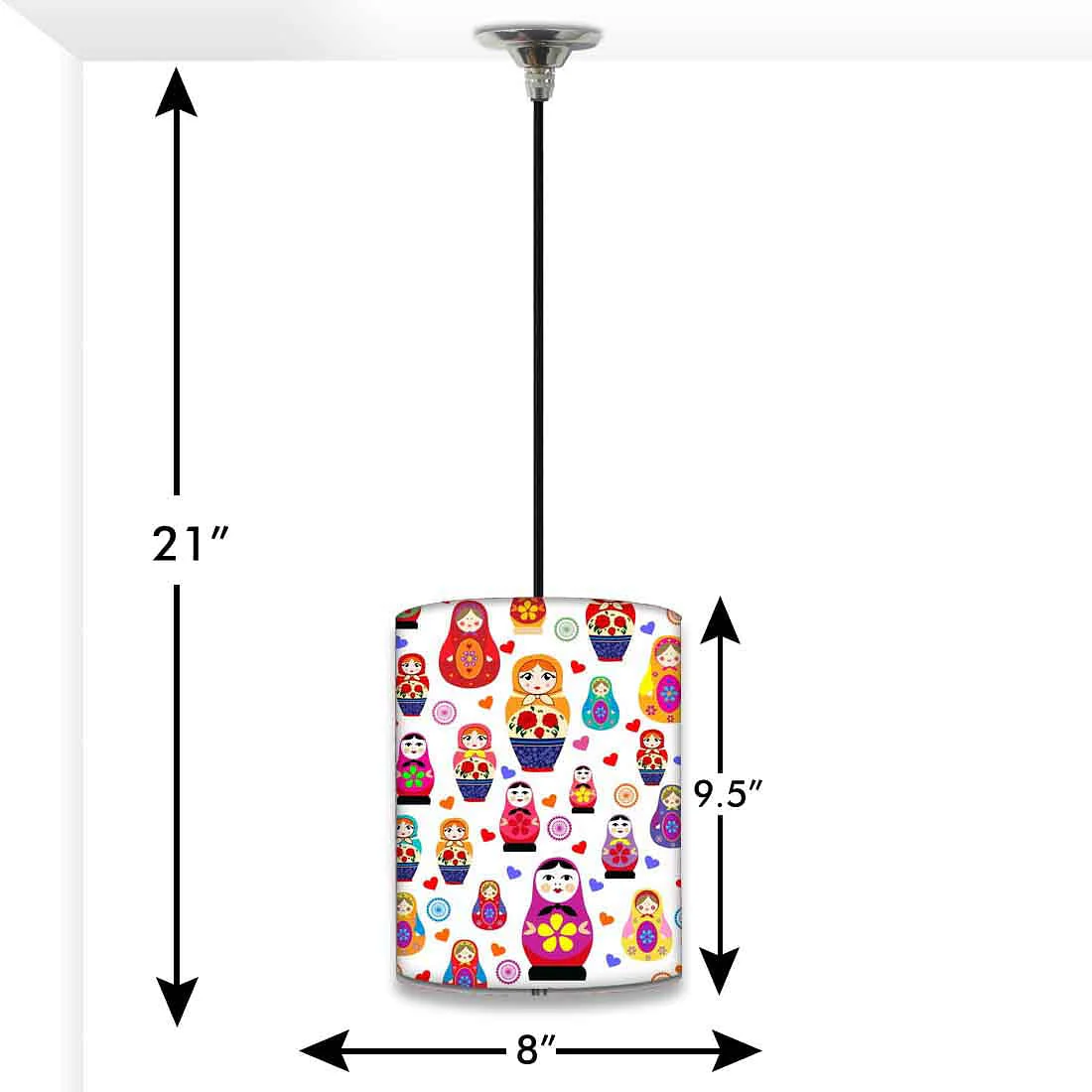 Colorful Ceiling Pendant Lamp - Babushka Dolls - Image 2