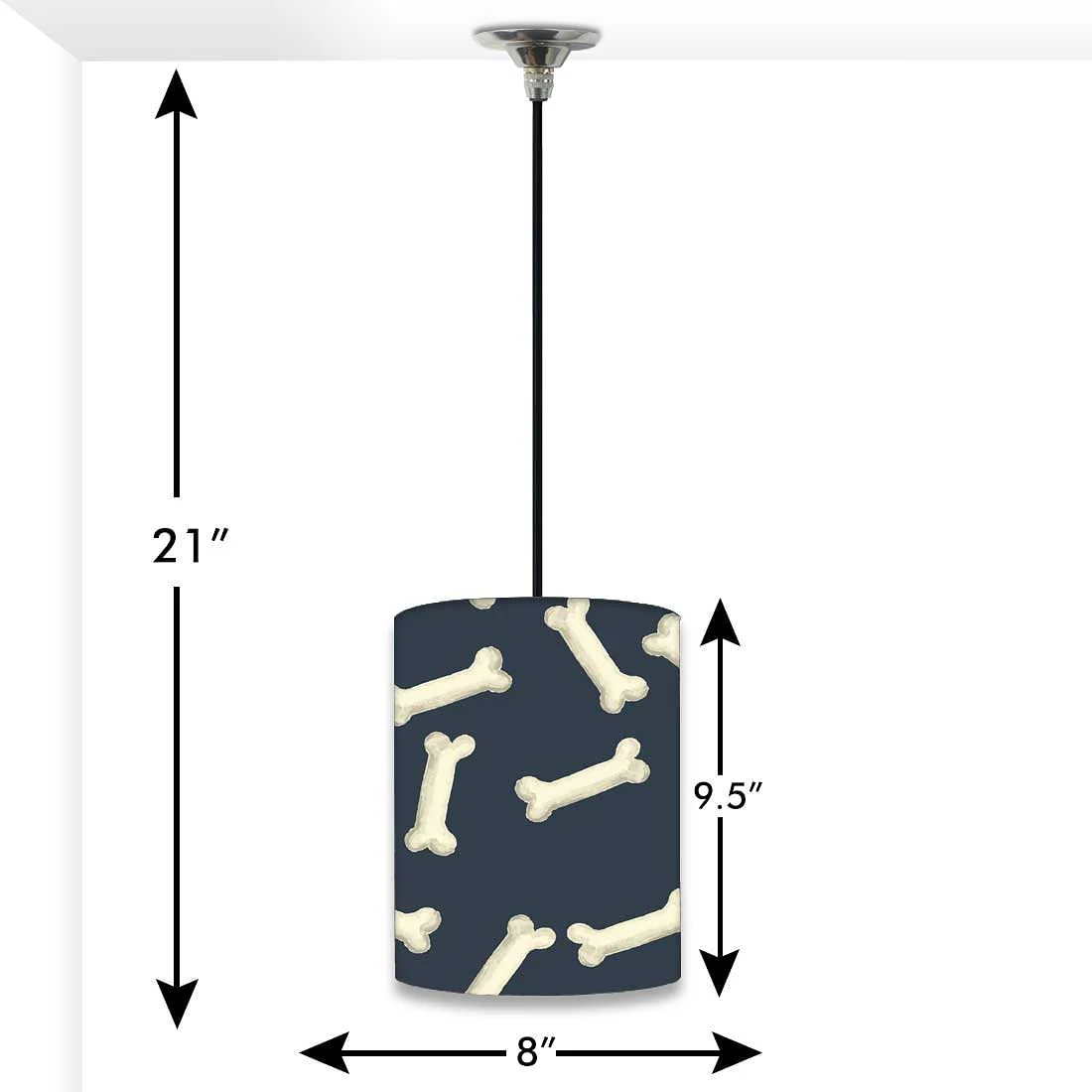 Hanging Pendant Lamp for Passage - Black Bones - Image 2