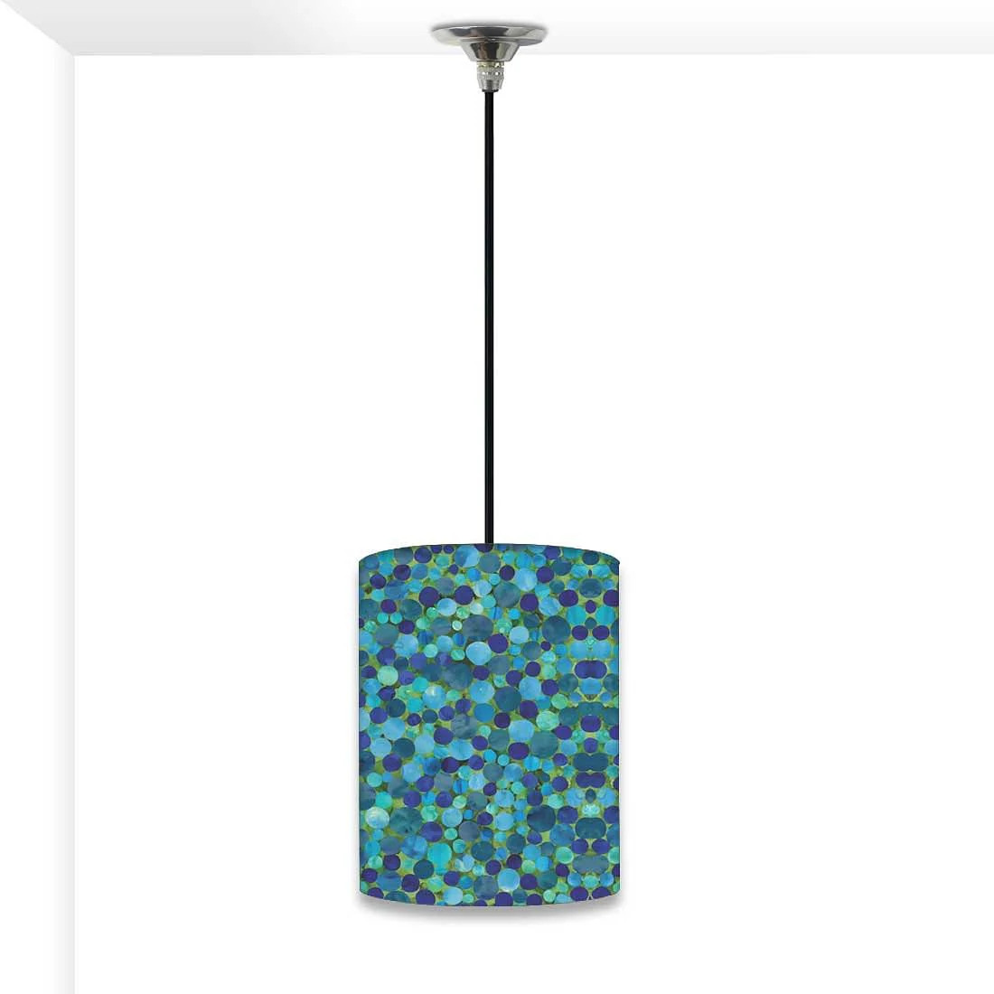 Modern Outdoor Pendant Lamp - Blue Marble Dots