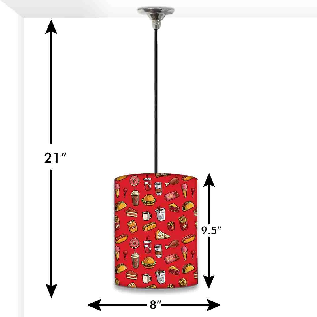 Cute Bedroom Hanging Pendant Lamp - Ice-cream And Cake Red - Image 2