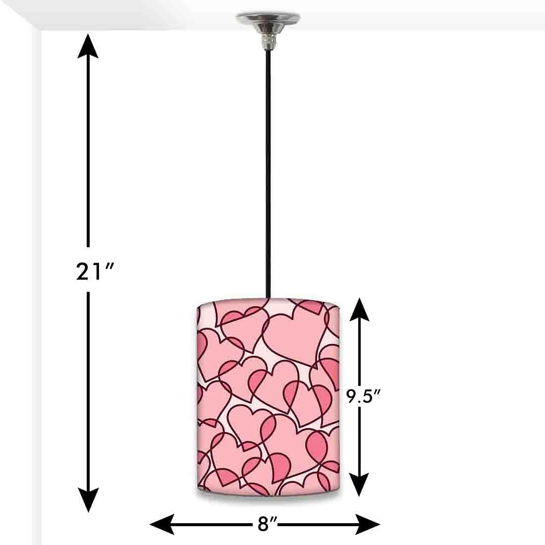 New Cool Hanging Pendant Lamp - Pink Hearts - Image 2