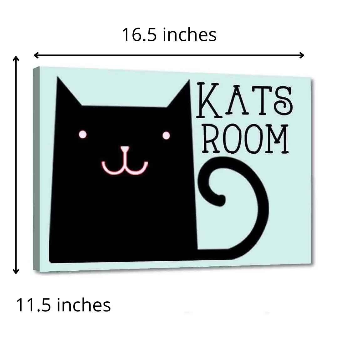 Children's Name Plate Door Sign - Lucky Black Cat - Image 2