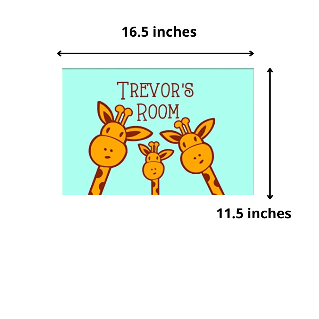 Personalized Kids Room Name Plate - Cute Giraffes - Image 5
