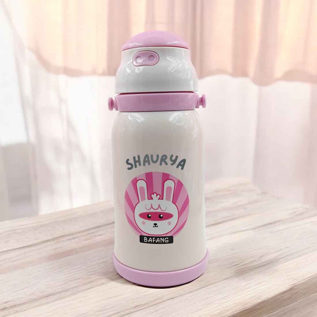 Childrens Personalized Water Bottle with Printed Name-Sipper Bottle for Kids - Image 3