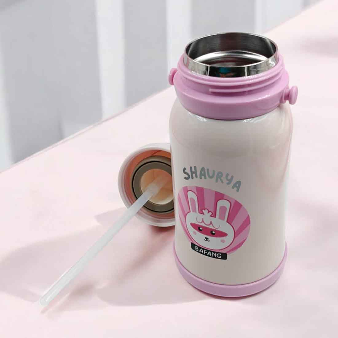 Childrens Personalized Water Bottle with Printed Name-Sipper Bottle for Kids - Image 7