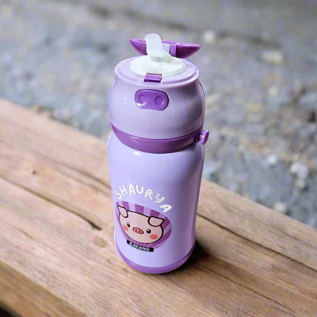 Childrens Personalized Water Bottle with Printed Name-Sipper Bottle for Kids - Image 8