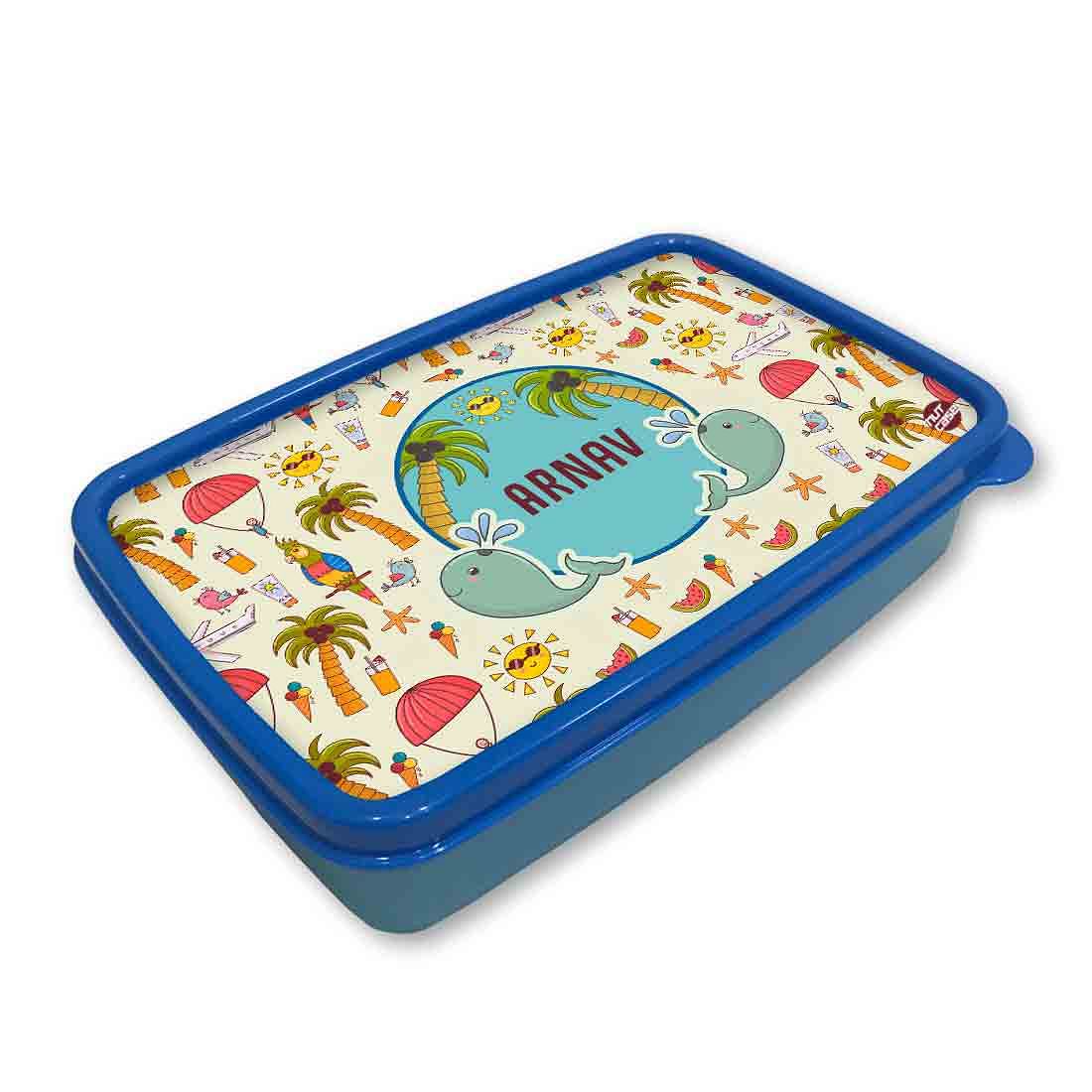 Personalized Snack Box for Kids Plastic Lunch Box for Boys -Summer Time - Image 2