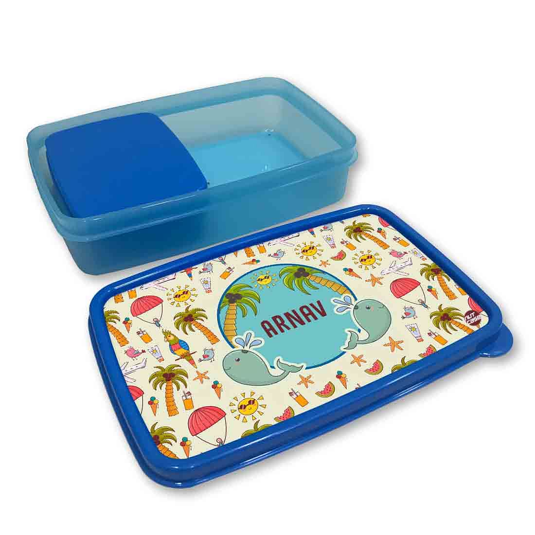 Personalized Snack Box for Kids Plastic Lunch Box for Boys -Summer Time - Image 3