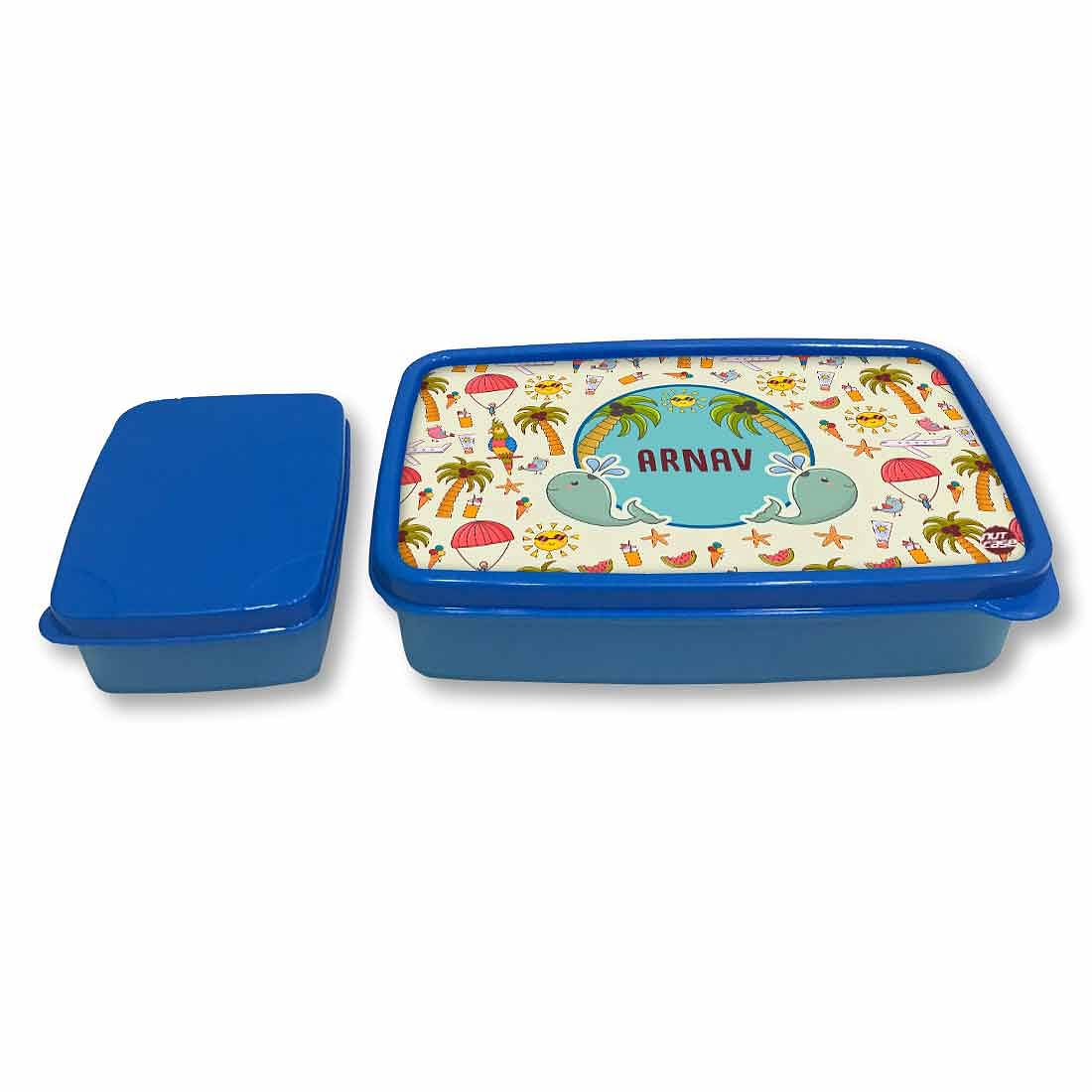 Personalized Snack Box for Kids Plastic Lunch Box for Boys -Summer Time - Image 4