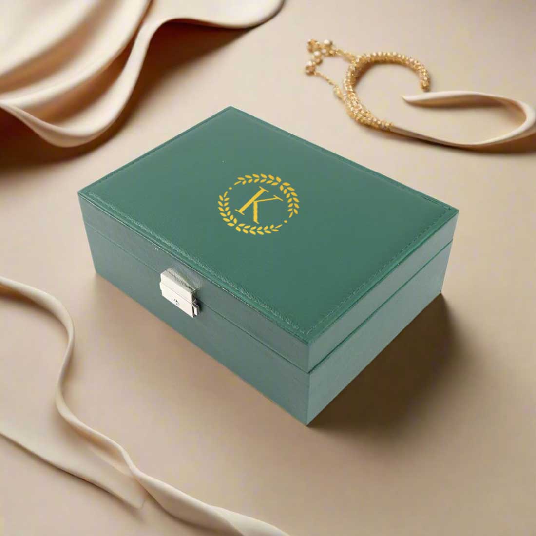 Classic PU Leather Box Jewellery Organiser – Elegant & Secure Storage Solution - Image 6