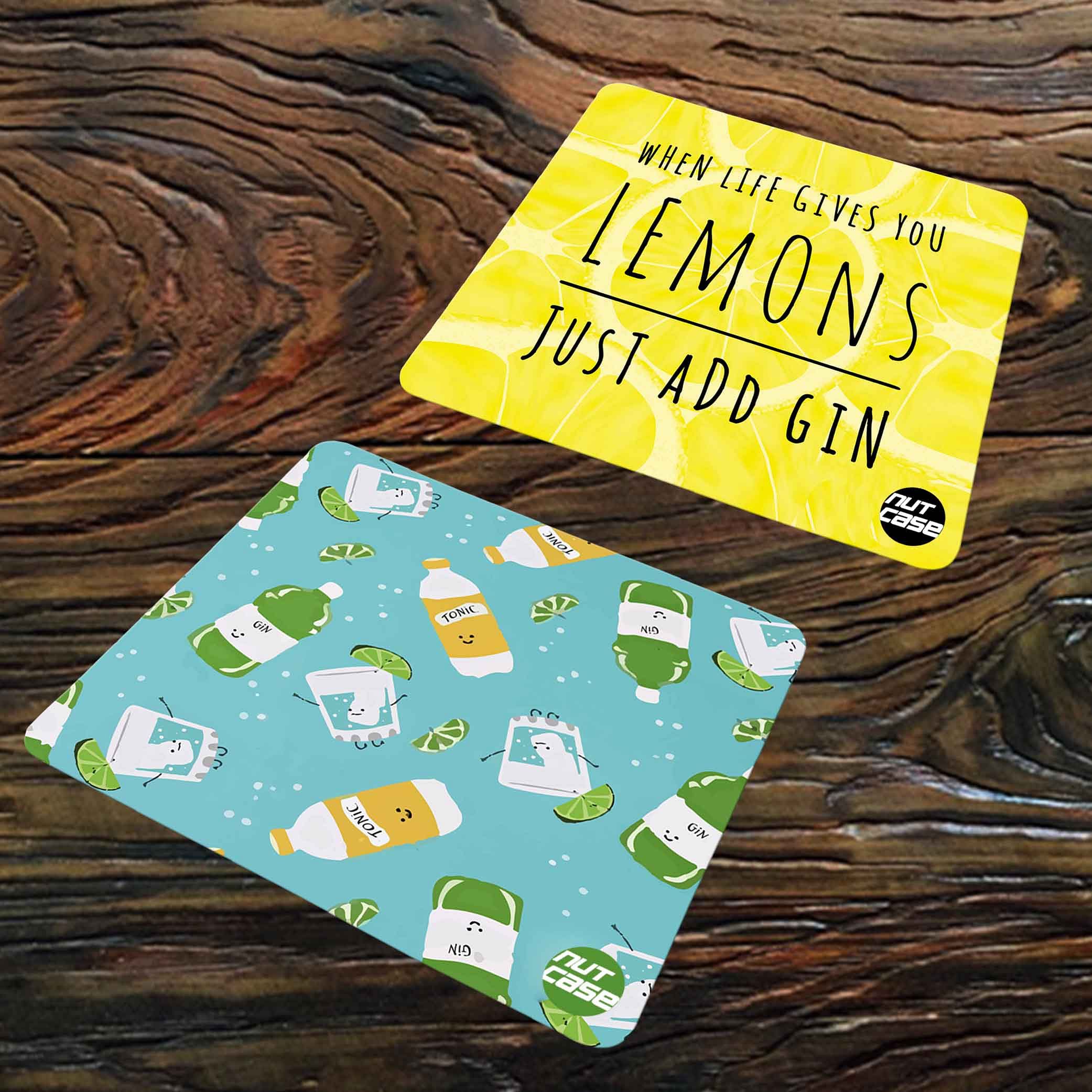 Designer Metal Coasters Set of 8 - Gin & Tonic - Image 4