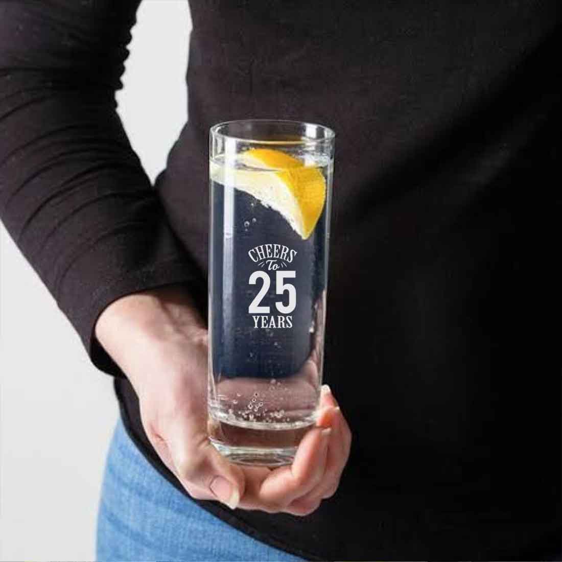 Cocktail Tall Glass Personalized with Years Engraved on Mocktail Glass - Cheers to Years - Image 3