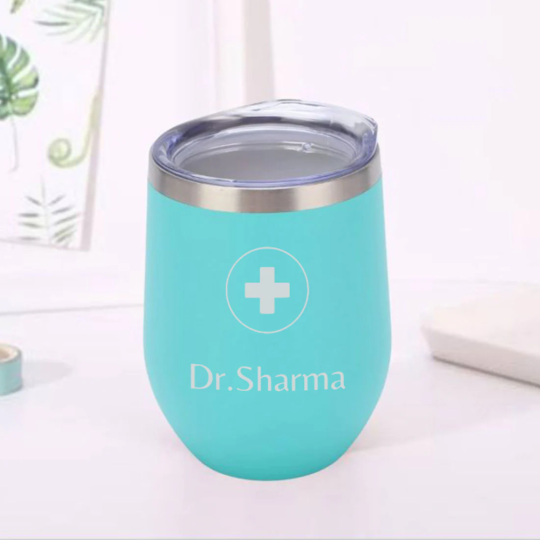 Personalized Stainless Steel Travel Coffee Flask Mug With Lid Gift for Doctor - Image 19