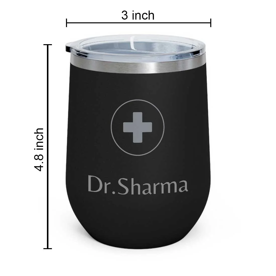 Personalized Stainless Steel Travel Coffee Flask Mug With Lid Gift for Doctor - Image 4