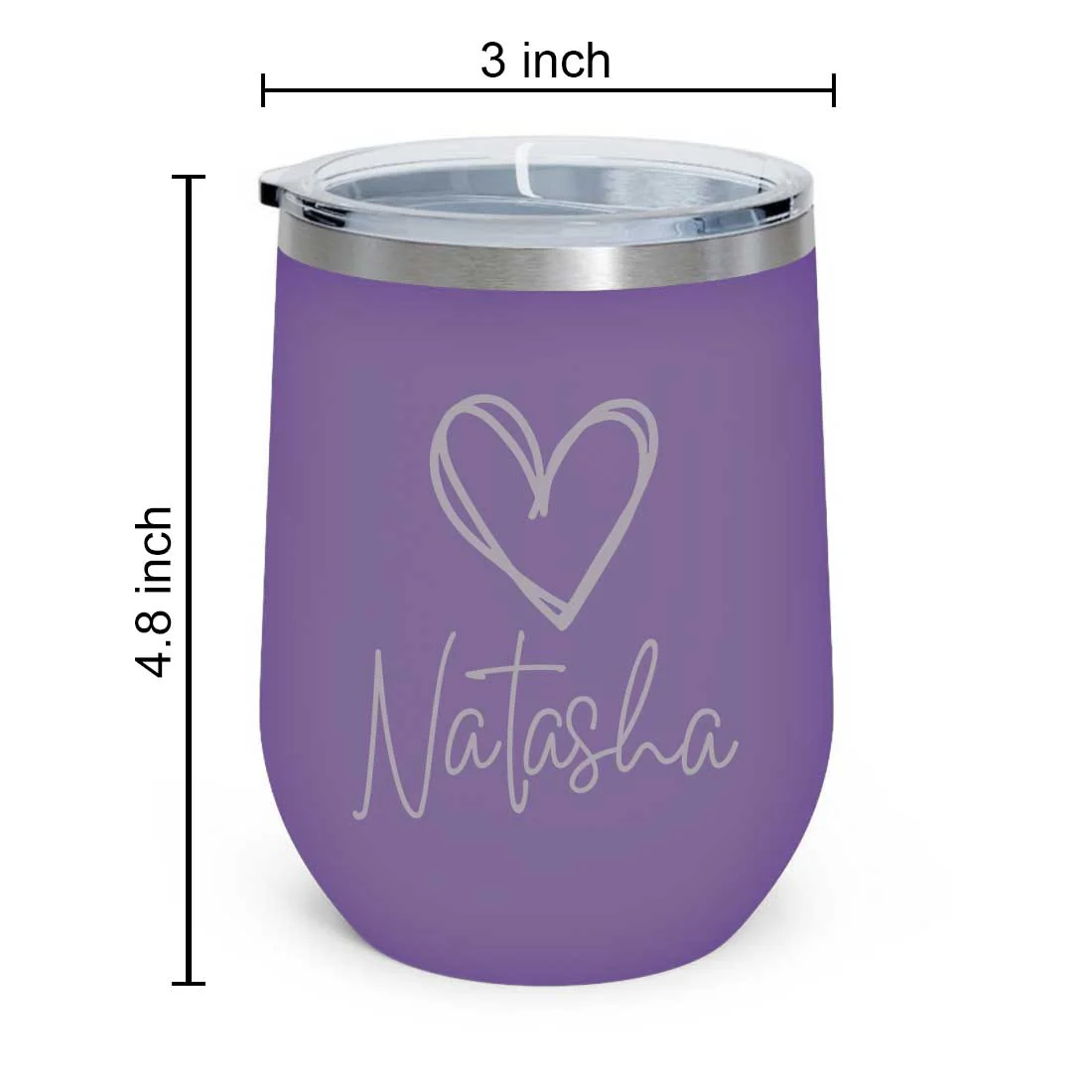 Customized Insulated Coffee Flask Mug With Name Engraved Design (350 ML) - Heart - Image 12