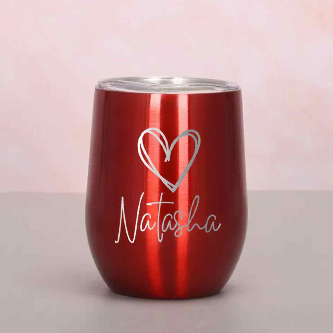 Customized Insulated Coffee Flask Mug With Name Engraved Design (350 ML) - Heart - Image 26
