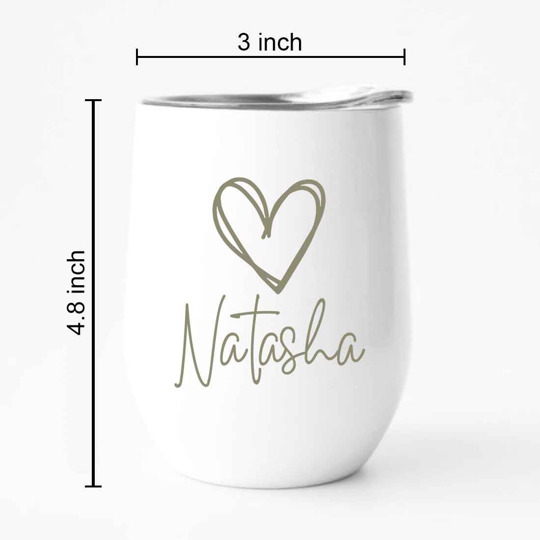 Customized Insulated Coffee Flask Mug With Name Engraved Design (350 ML) - Heart - Image 33