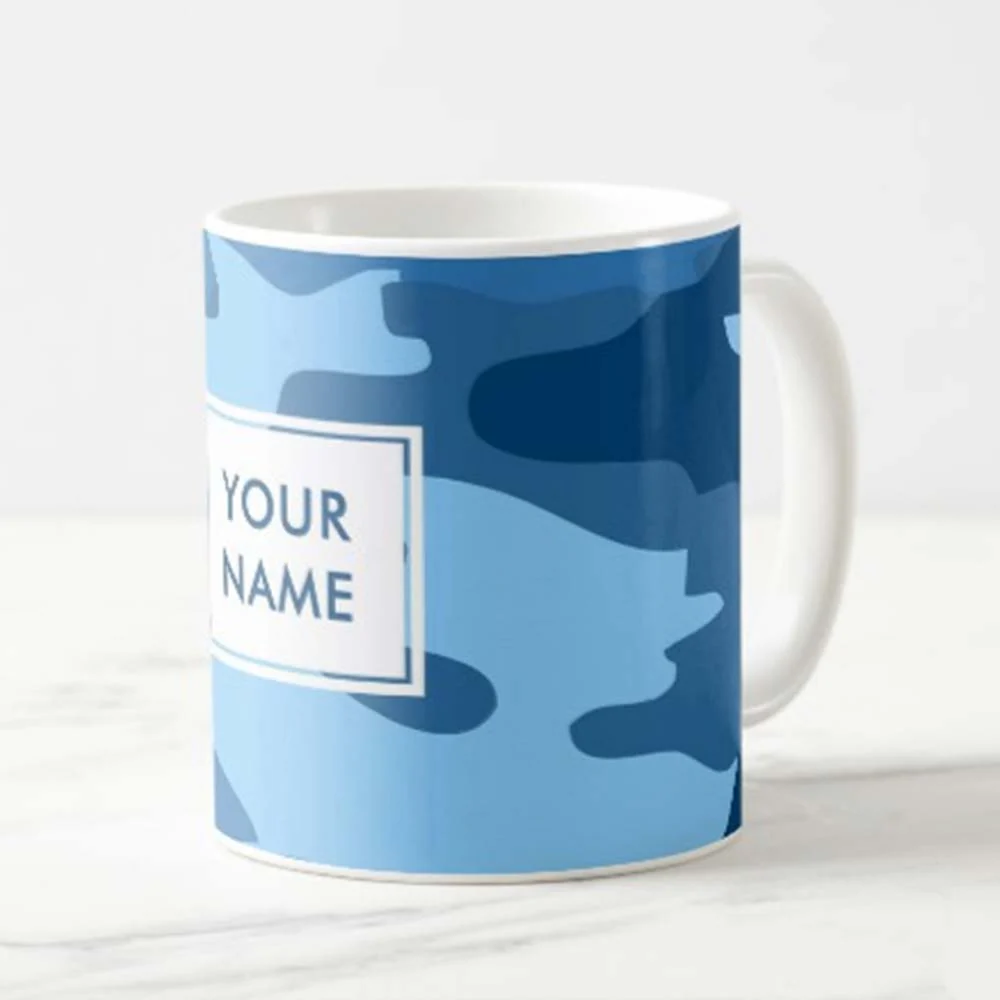 Personalized Classy Mug - Blue Camo - Image 3