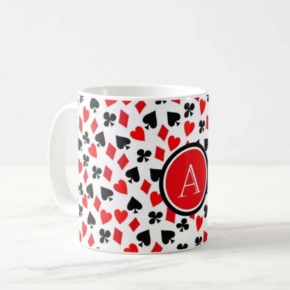 Personalized Coffee Tea Cups - Ace Hearts - Image 2