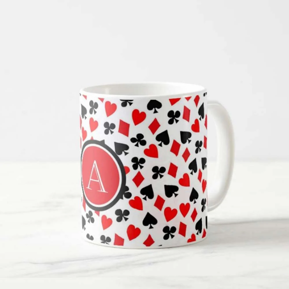 Personalized Coffee Tea Cups - Ace Hearts - Image 3