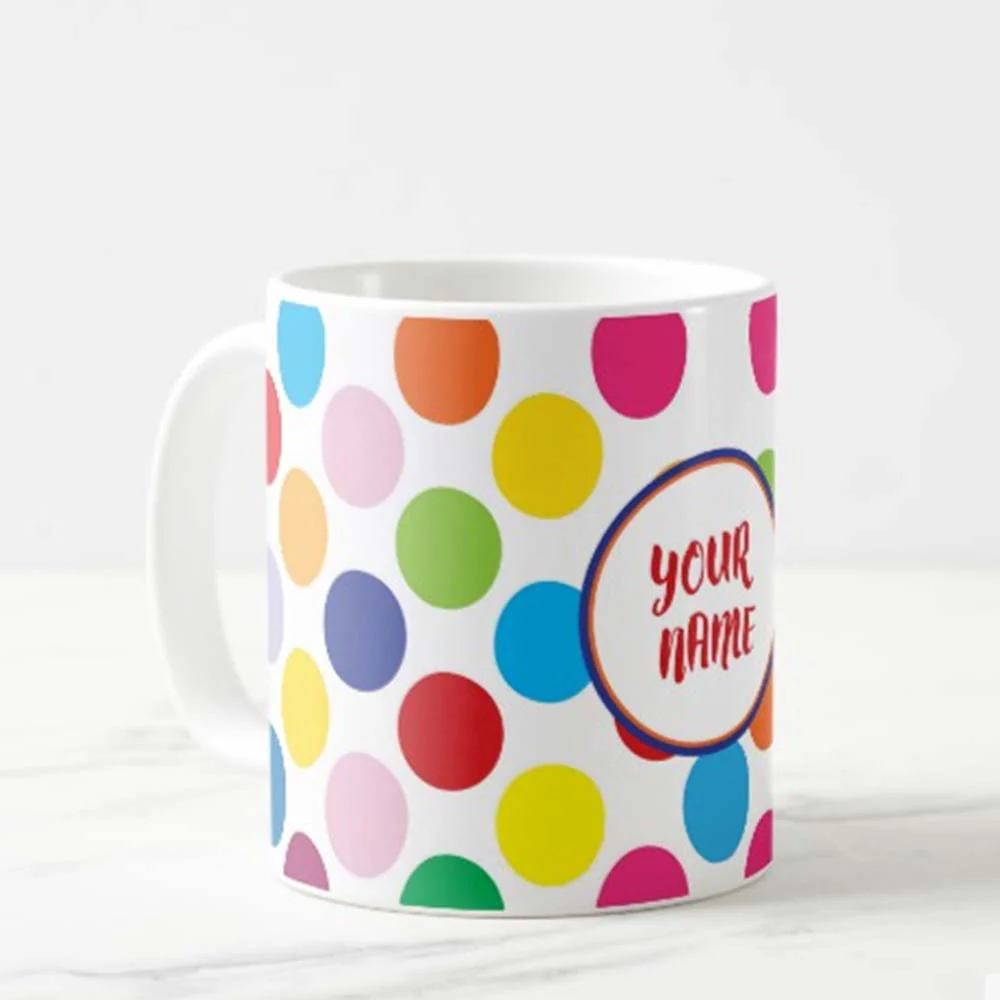 Personalized Photo Cup - Polka Dots - Image 4