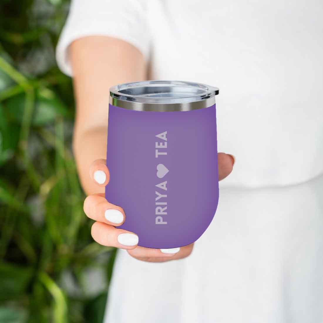 Personalised Coffee Mug With Lid Engraved Stainless Steel Travel Mug Cup (350 ML) - Tea Lover - Image 12