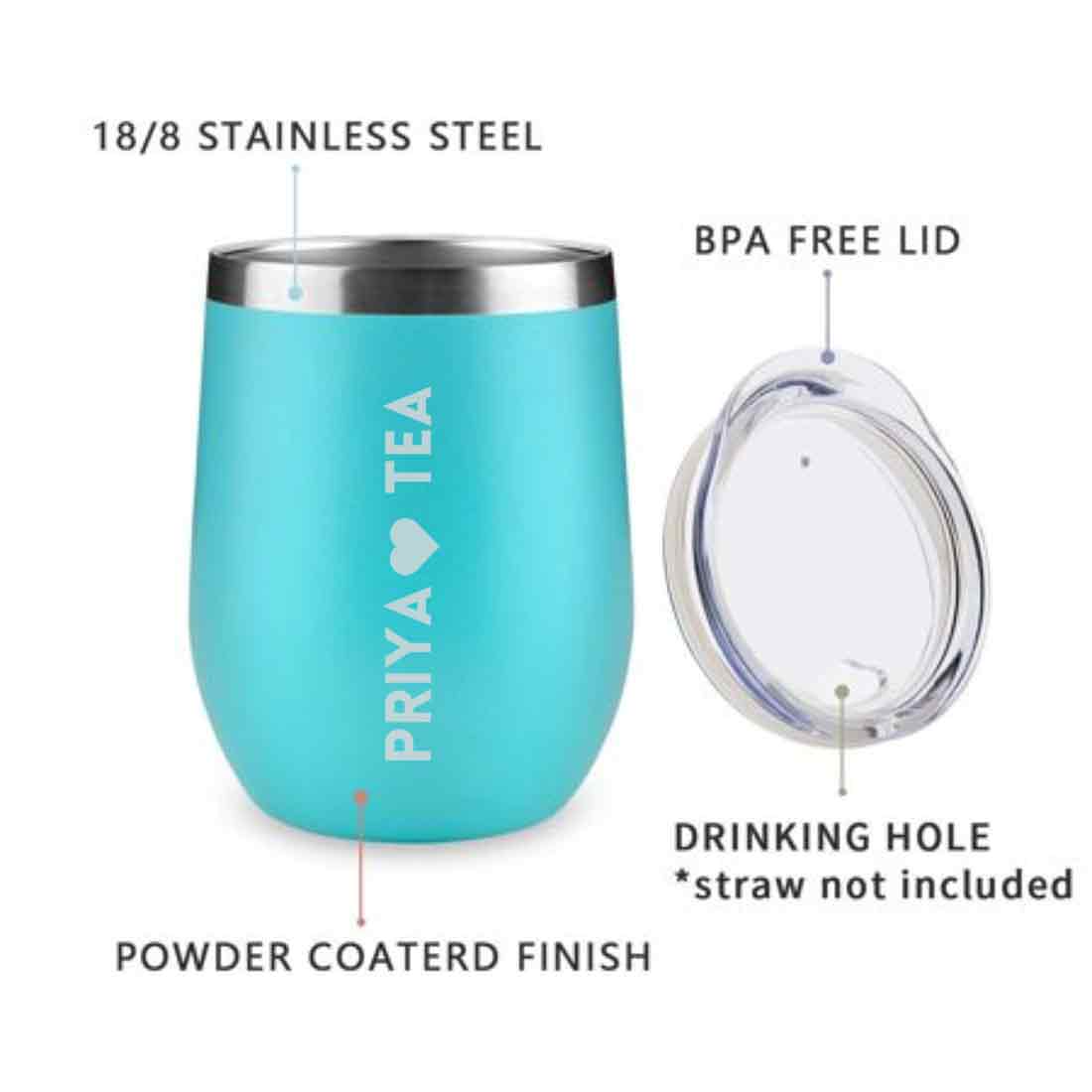 Personalised Coffee Mug With Lid Engraved Stainless Steel Travel Mug Cup (350 ML) - Tea Lover - Image 16