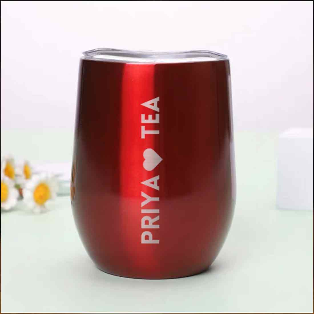 Personalised Coffee Mug With Lid Engraved Stainless Steel Travel Mug Cup (350 ML) - Tea Lover - Image 21
